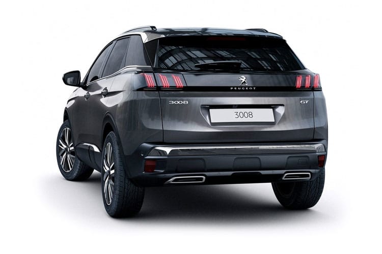 Peugeot 3008 Small Crossover/SUV 1.6 Hybrid 225 GT e-EAT8 exterior rear view