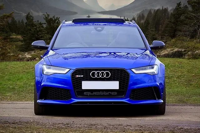 Image of a Blue Audi A6 Car