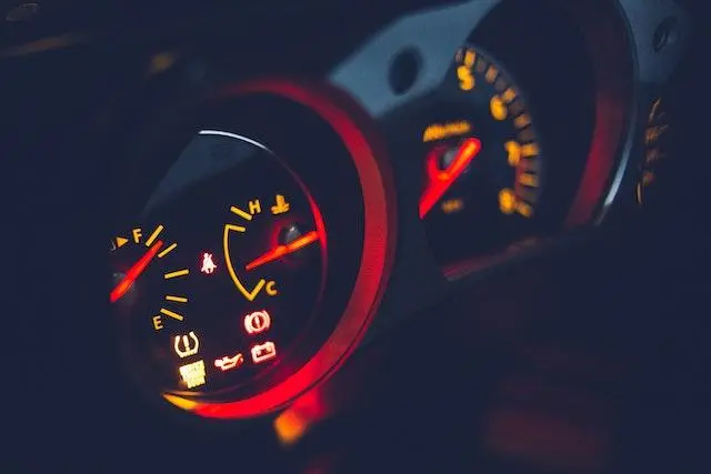 Oil light on a Car