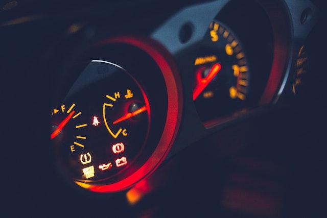 Oil light on a Car
