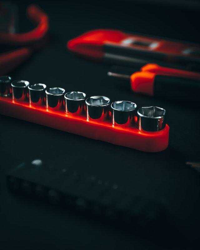 Image of a Socket Set in Red
