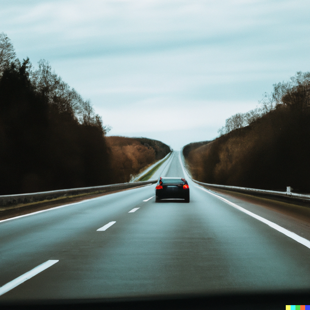 Image of a Car driving on a UK Road