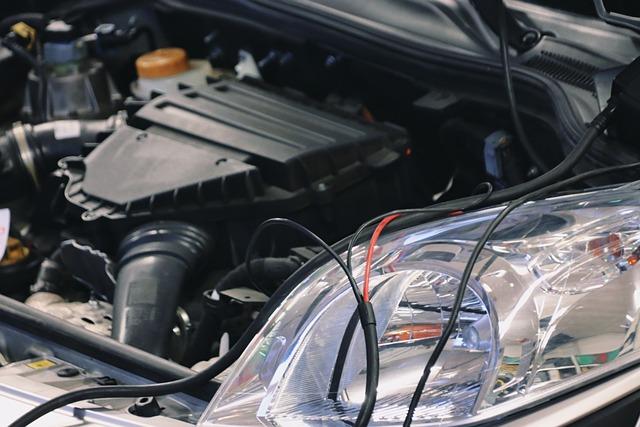 Image of a new car engine during WLTP Test