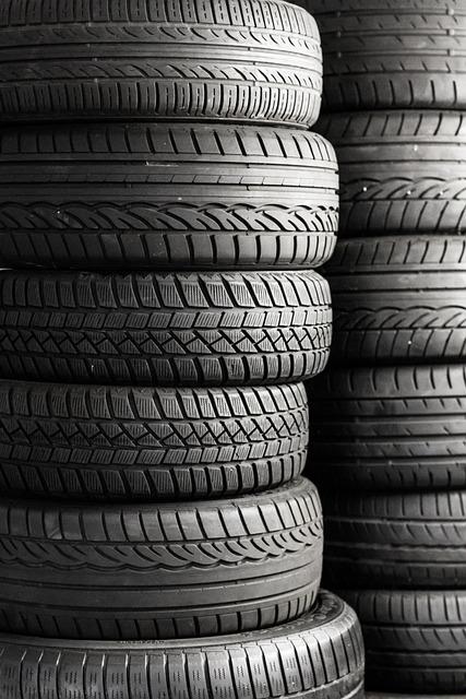 Image of a Stack of Car Tyres