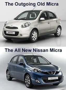 Image showing old and new Micra models
