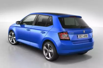 blue skoda fabia