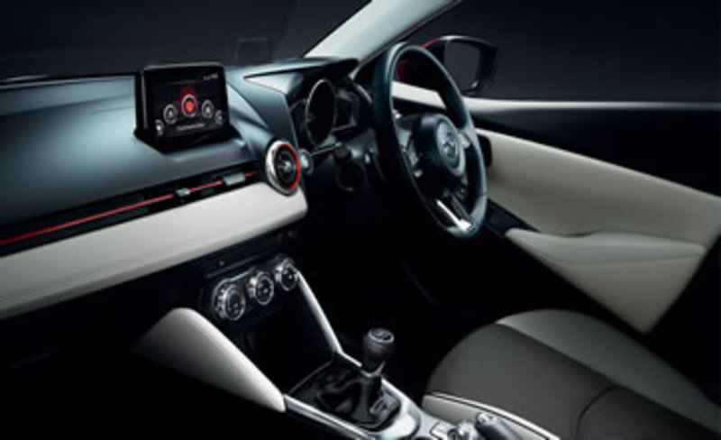 Mazda2 interior with 7 inch infotainment