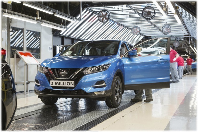 The 3 Millionth New Nissan Qashqai Rolls off the production line ready in Sunderland, UK