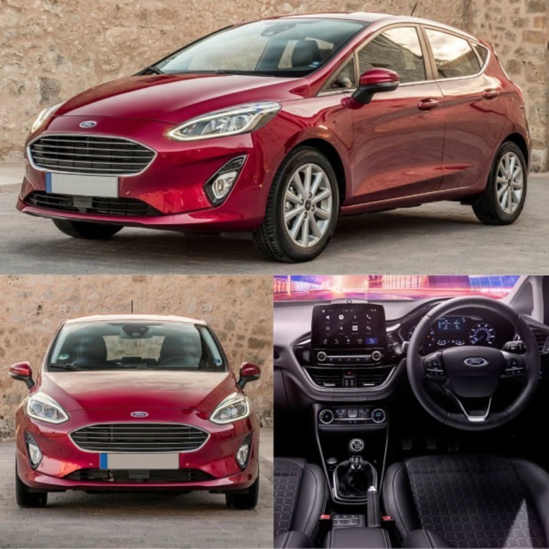 2020 Ford Fiesta interior and exterior collage