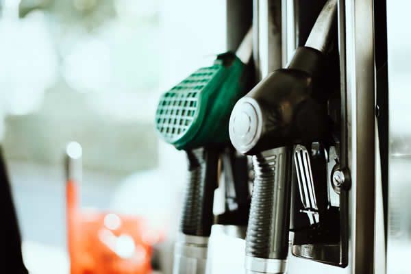 closeup of petrol pump