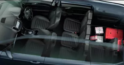 2020 Ford Galaxy interior with one seat folded down