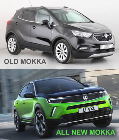 Old Vauxhall Mokka vs 2021 Model Comparison images
