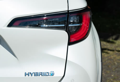 rear exterior image of hybrid car