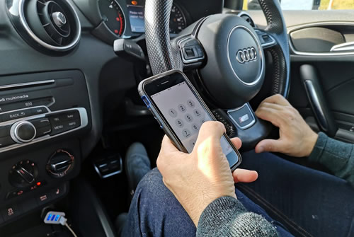 operating phone while driving