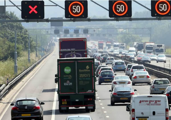 Busy smart motorway