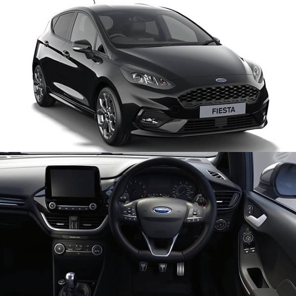 interior and exterior images of 2021 Ford Fiesta