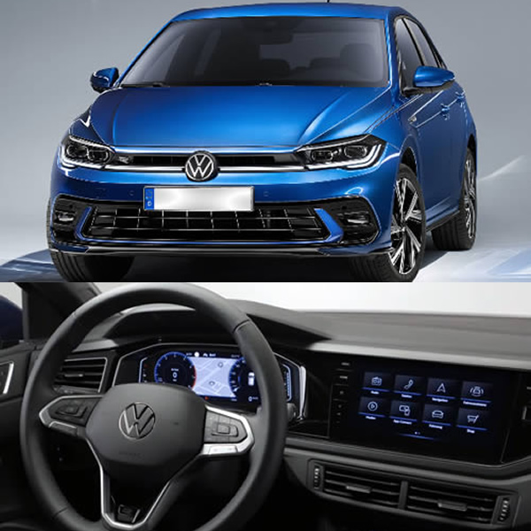 interior and exterior images of 2021 VW Polo