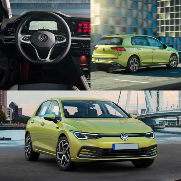 interior and exterior images of 2021 VW Golf