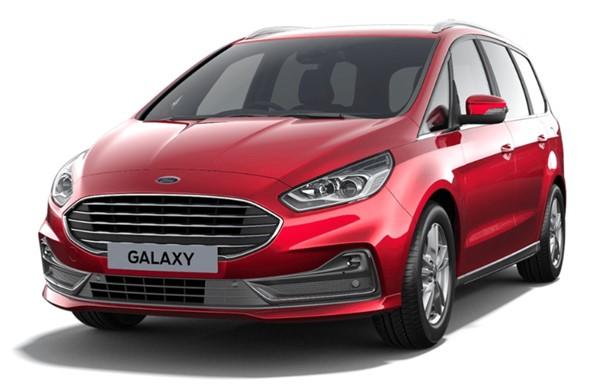 Image of a Ford Galaxy in Red