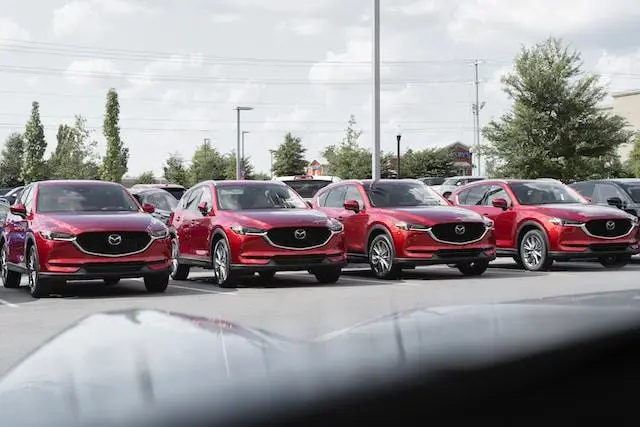 Image of a Row of Mazda Cars