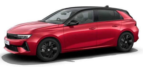 New Vauxhall Astra in Crimson Red