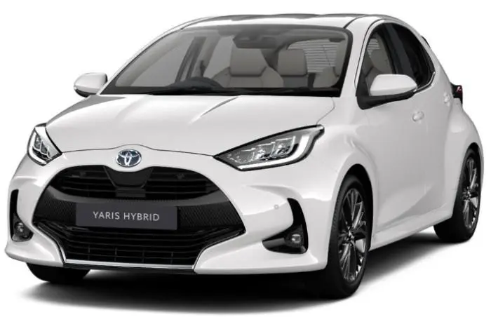 Image of a White Toyota Yaris 2023