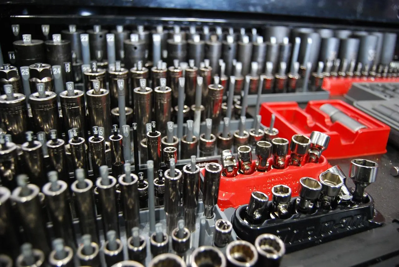 Image of a socket set used for car repairs