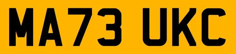 Image of a 73 Registration Plate