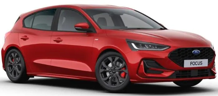 Image of a Red Ford Focus 2023