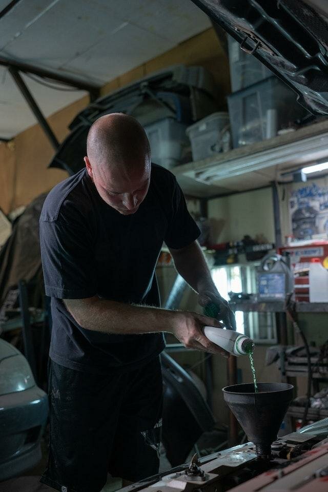 Image of a Vehicle receiving maintenance