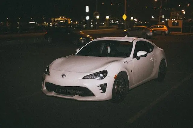 Image of a Vintage White Toyota