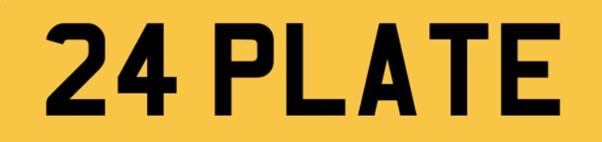 UK Car Discount 24 Plate