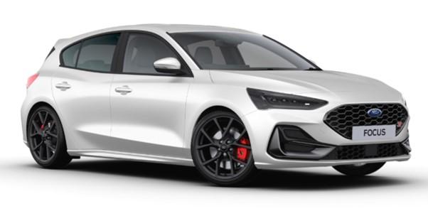 Image of a New Ford Focus in Frozen White