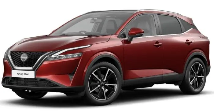 Image of a Nissan Qashqai in Burgundy