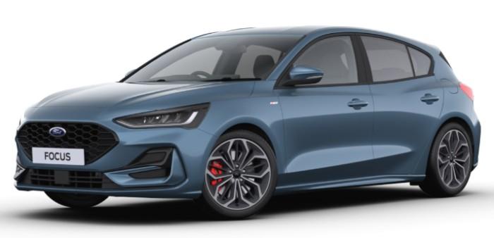 Image of a Ford Focus in Chrome Blue