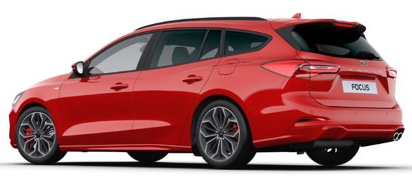 Image of a Red Ford Focus Estate