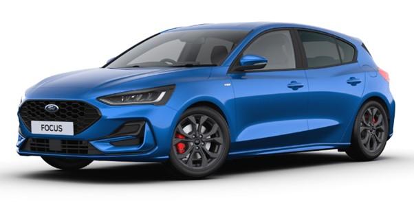 New Ford Focus 2024 Model in Dessert Island Blue