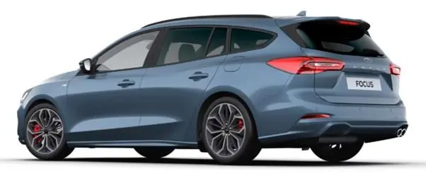 Image of a Ford Focus Estate 2024 Model in Chrome Blue