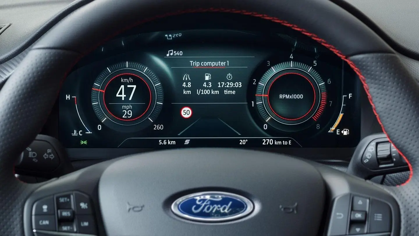 Image of a New Ford Focus Dashboard 2024 Model