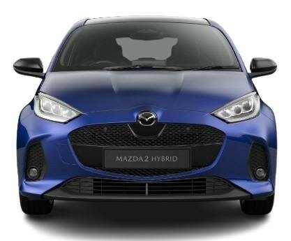 New Mazda 2 Hybrid 2024 in Glass Blue - Front View