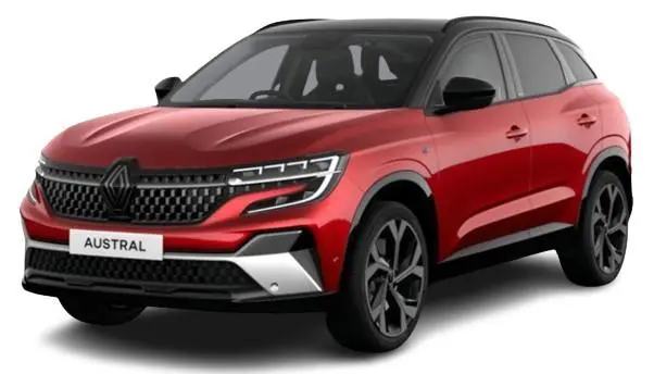 New Renault Austral 2024 in Flame Red with Diamond Black Roof