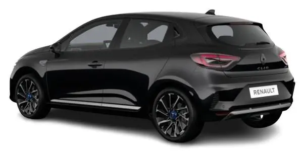 New Renault Clio 2024 in Diamond Black - Rear Side View