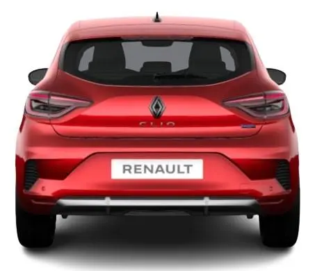 New Renault Clio 2024 in Flame Red Paint - Rear View