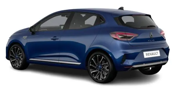 New Renault Clio 2024 in Iron Blue - Rear Side View
