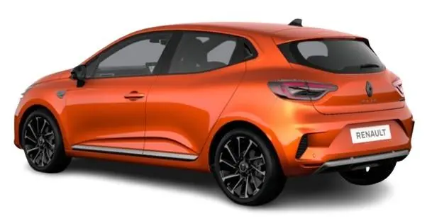 New Renault Clio 2024 in Valencia Orange - Rear Side View