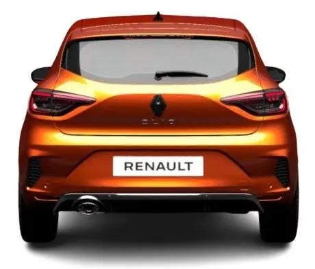 New Renault Clio 2024 Model In Valencia Orange - Rear View