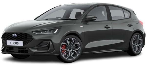 New Ford Focus ST-Line X 2024 in Magnetic - Side View (www.uk-car-discount.co.uk)