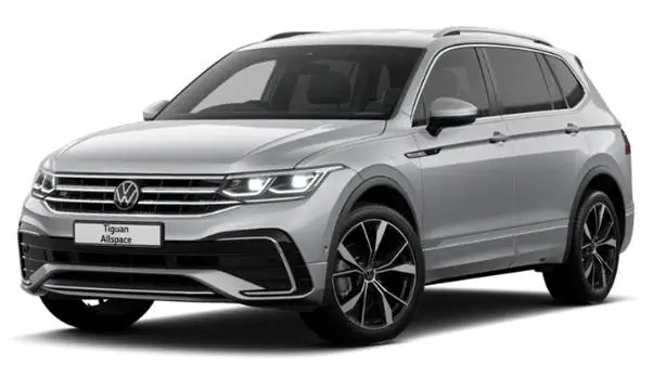Image of a Volkswagen Tiguan Allspace 2024 Model In Pyrite Silver Paint