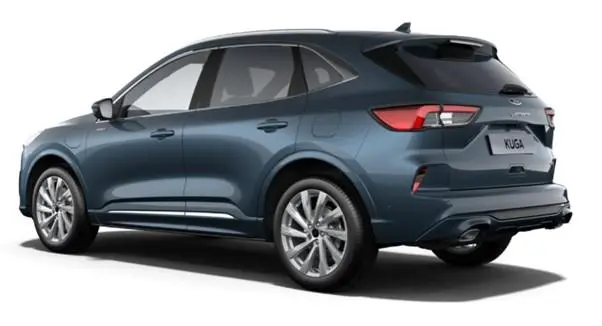 Image of a ford Kuga in Chrome Blue - Rear View