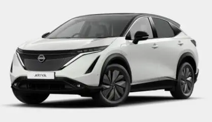 Image of a Nissan Ariya in White with a Black Pearl Roof 2024 Model